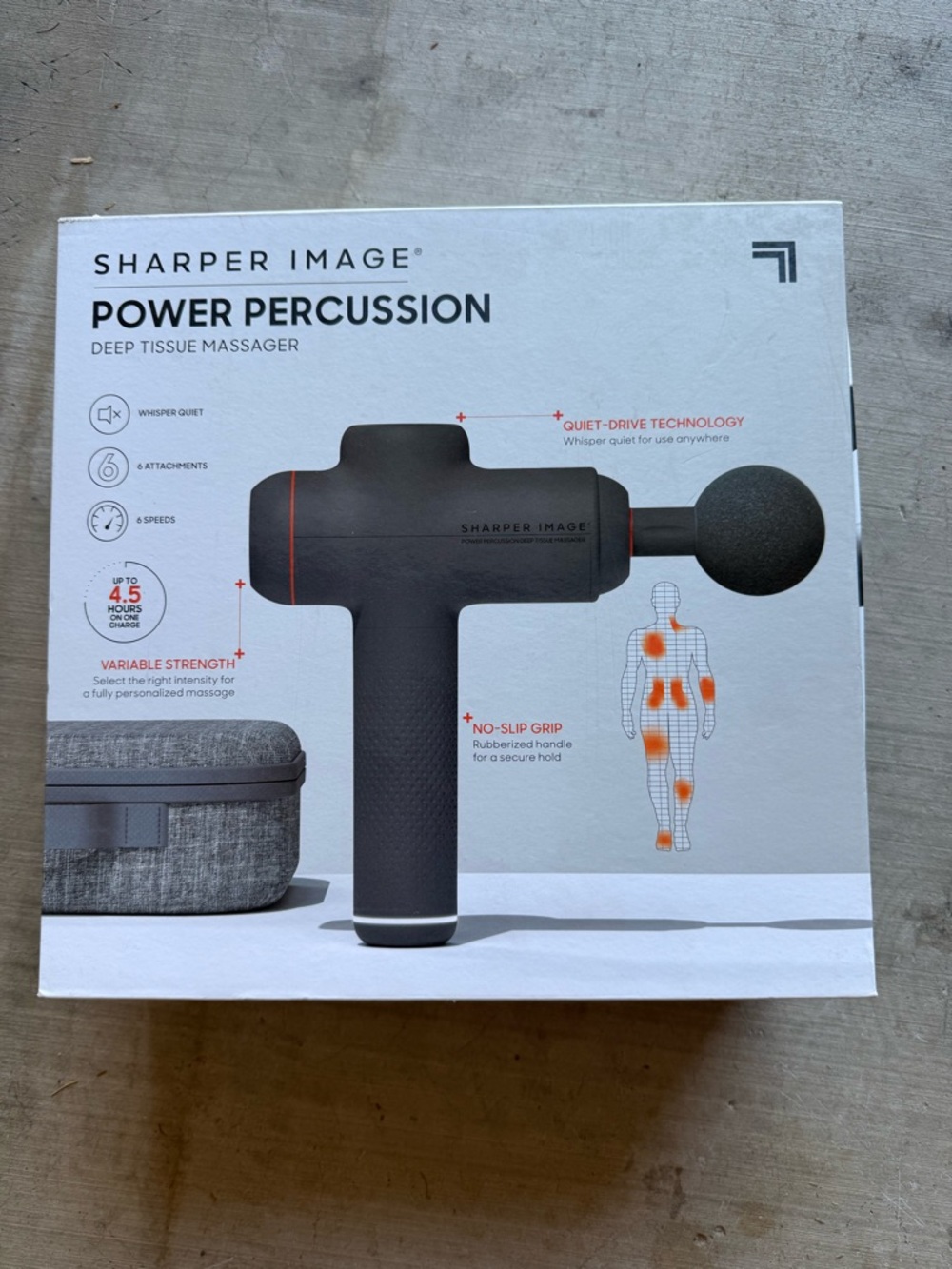 Sharper Image Black Power Percussion Deep Tissue Massager